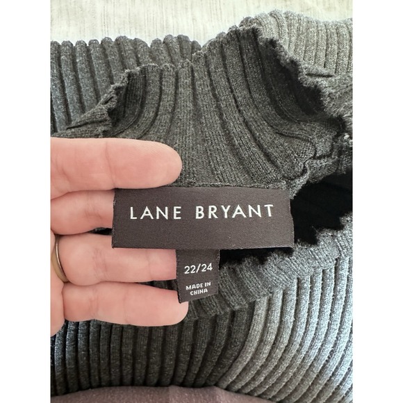 Lane Bryant Womens Fitted Sweater Dress Size 22/24 Black Colorblock Office - Picture 4 of 8